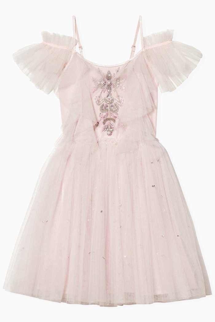 

Abbey Tutu Dress in Cotton & Nylon, Pink