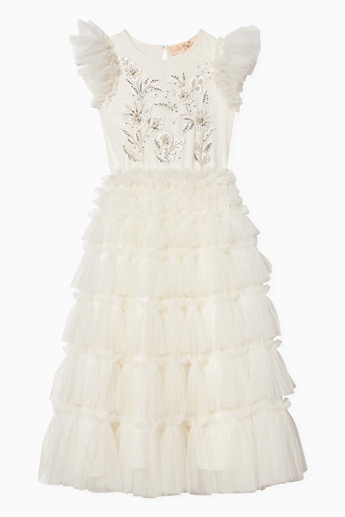 

Arlington Tutu Dress in Cotton & Nylon, White
