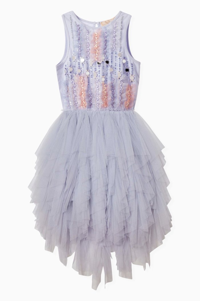 

Sunset Tutu Dress in Cotton & Nylon, Purple