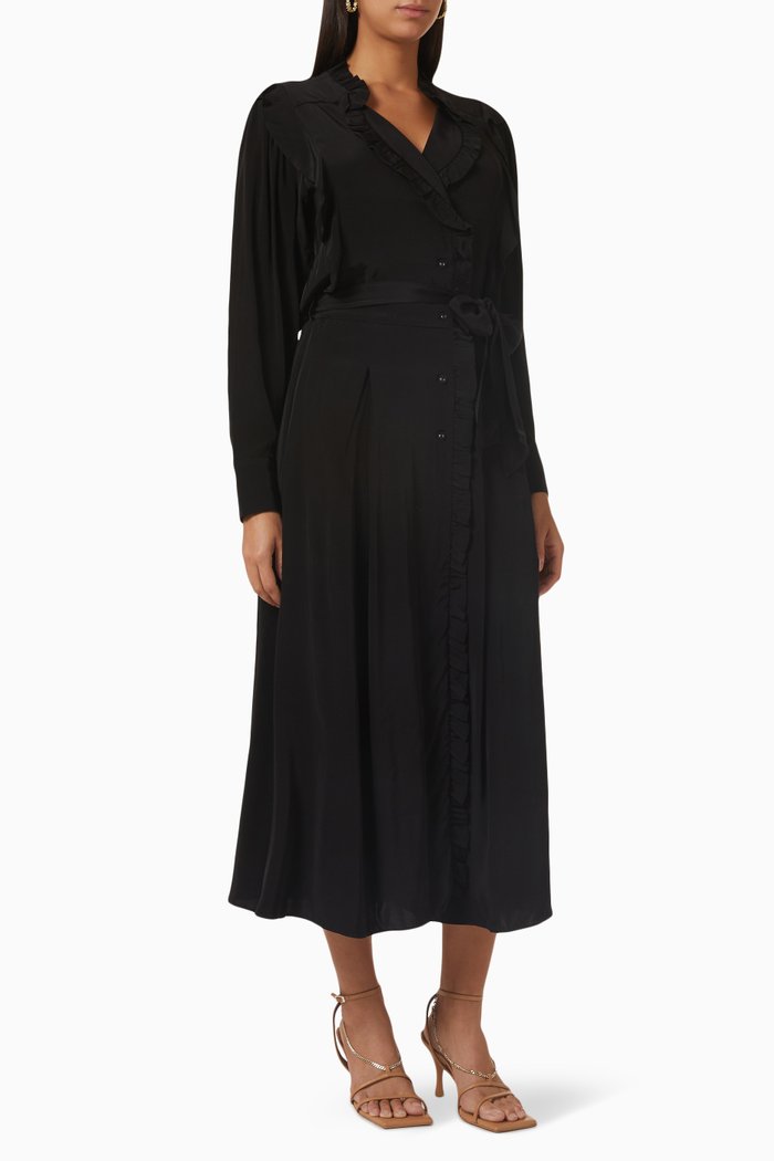 

Cypress Midi Dress in Ecovero Crepe, Black