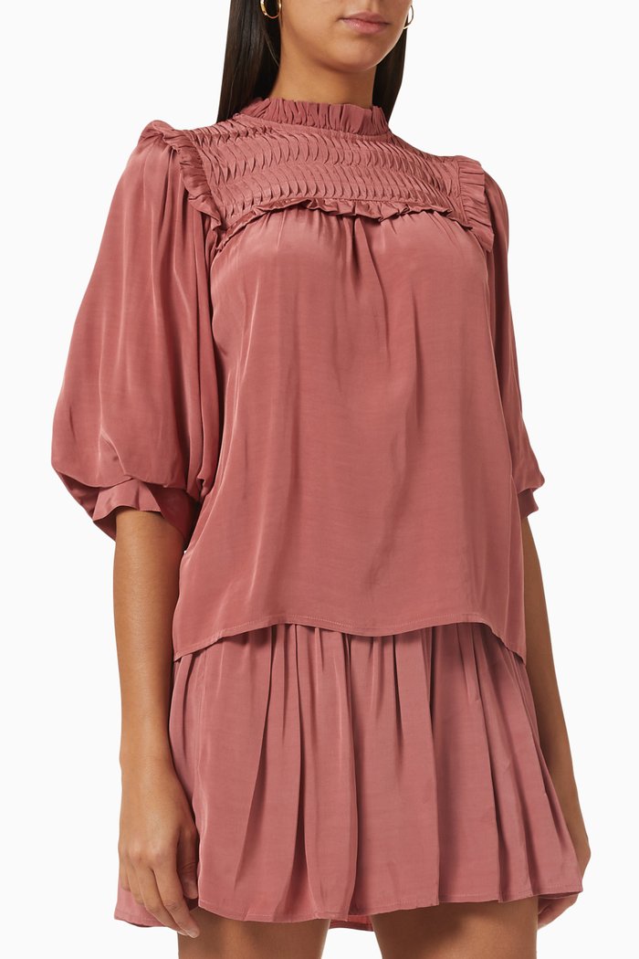 

Cassia Top in Ecovero Crepe, Pink