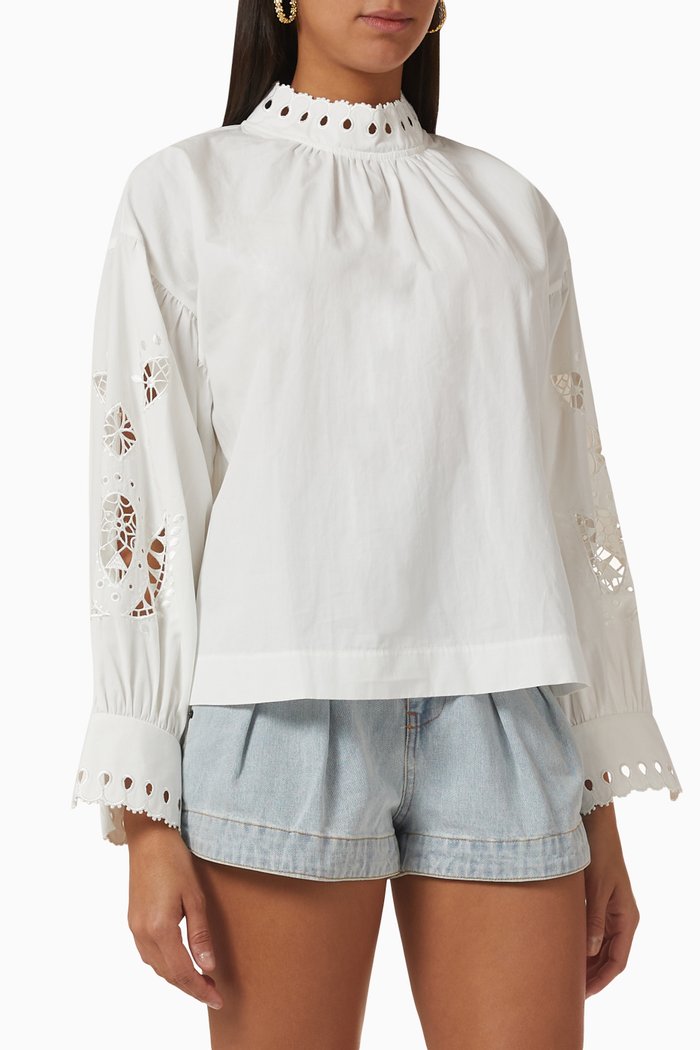 

Caroll Top in Cotton-poplin, Neutral