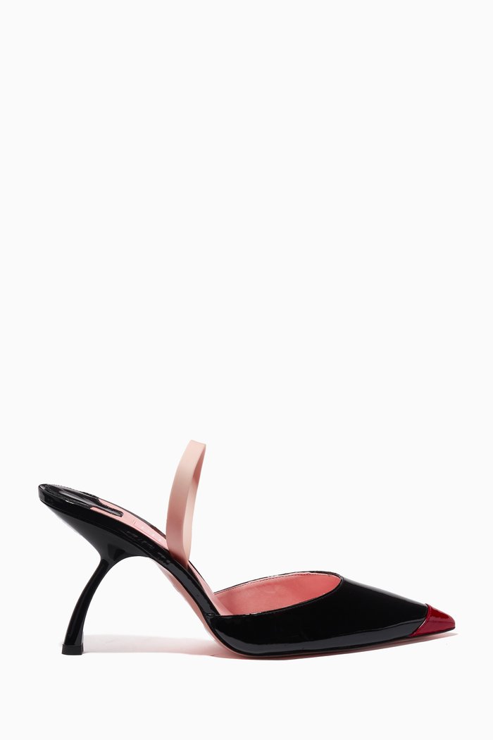 

Upanova 85 Slingback Pumps in Vegan Patent-leather, Black
