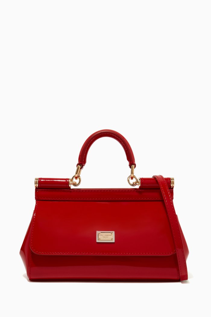 

Miss Sicily East West Small Bag in Calfskin, Red
