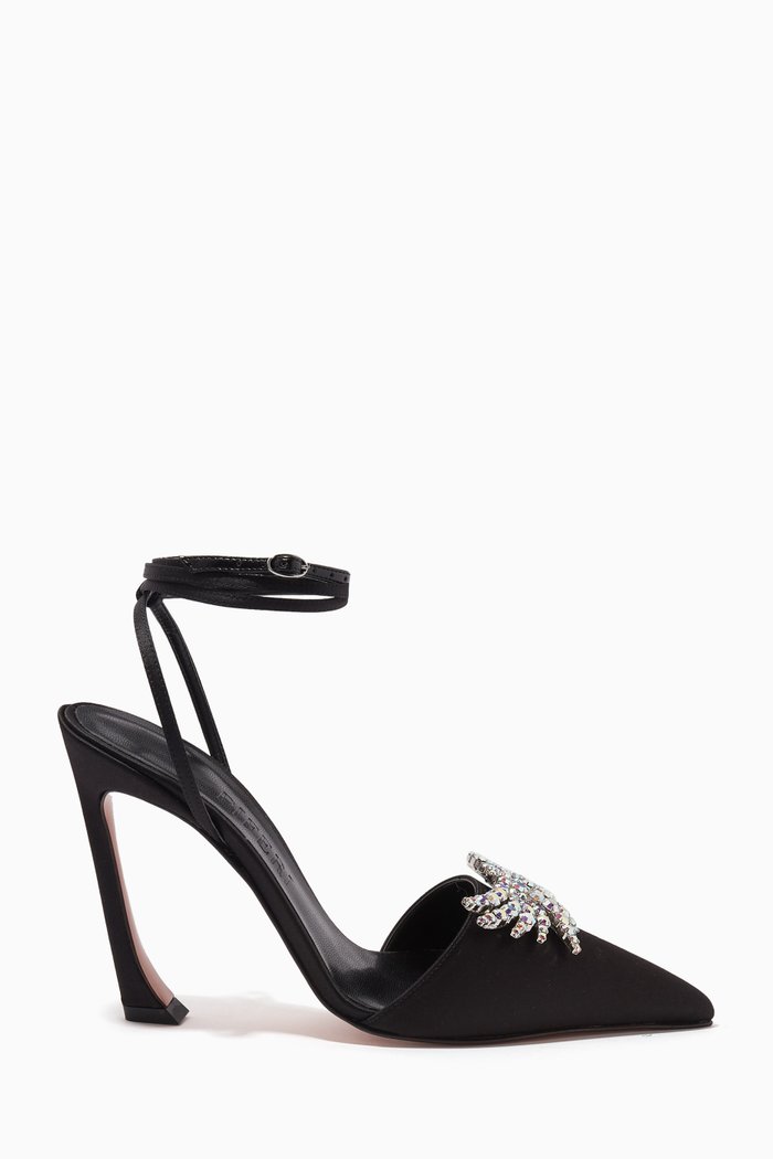 

Carine 100 Crystal Pumps in Satin, Black