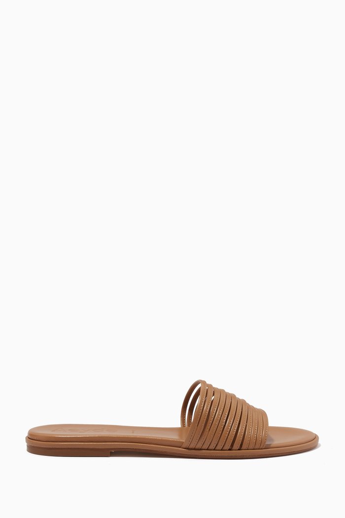 

Noa Open-toe Flats in Nappa, Brown