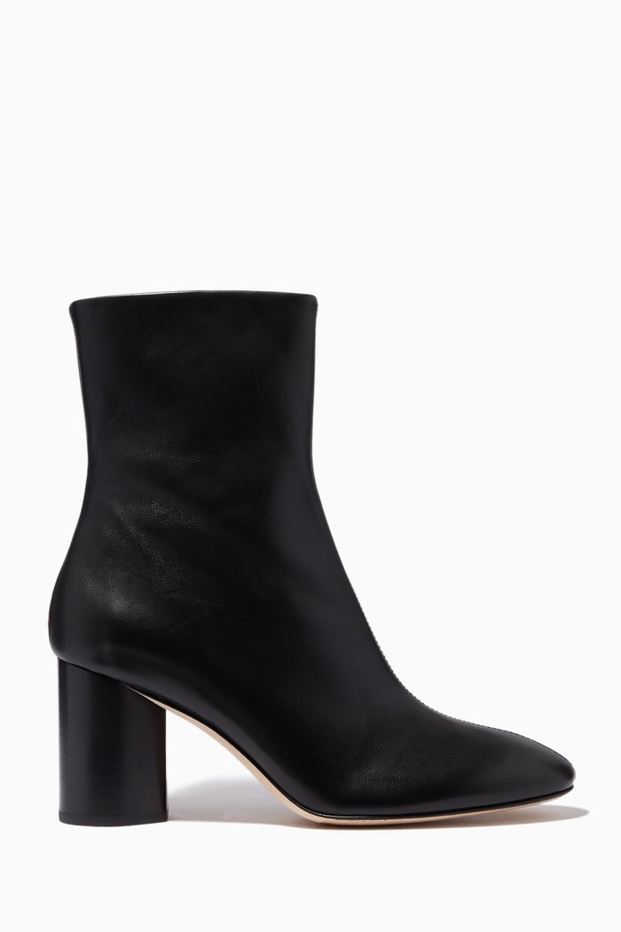 

Alena Zip Ankle Boots in Calfskin, Black