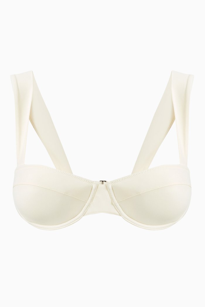 

Athens Balconette Bikini Top, White