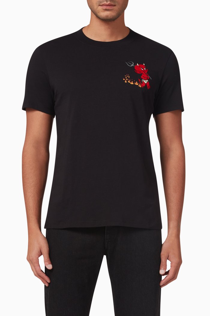 

x Hot Stuff T-shirt in Organic Cotton, Black