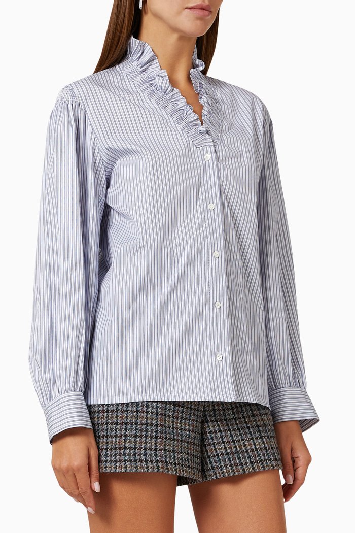 

Keith Striped Shirt in Cotton, White