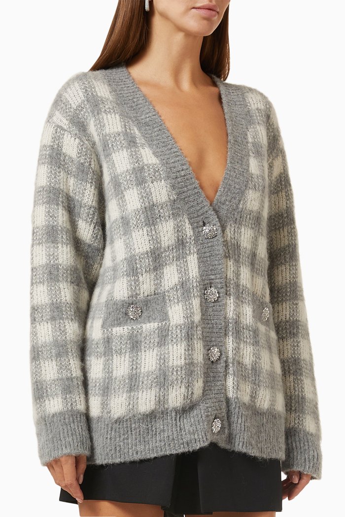 

Ontario Cardigan in Wool Blend, Grey