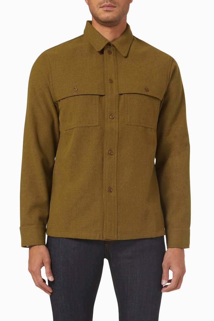 

Floaty Shirt in Wool, Green