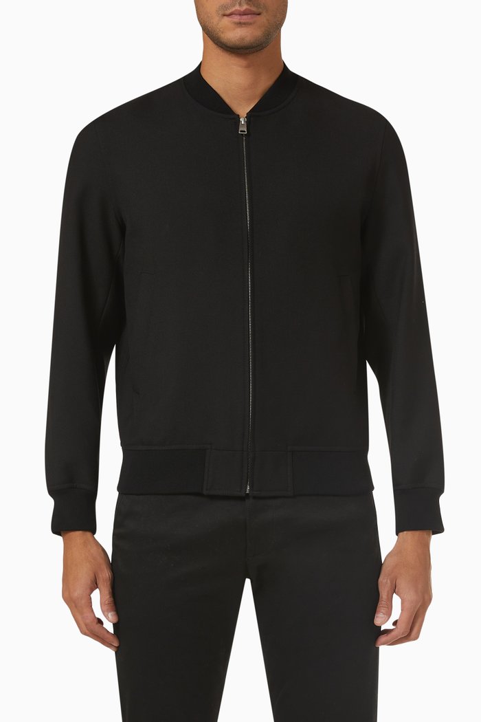 

Varsity Jacket in Wool, Black