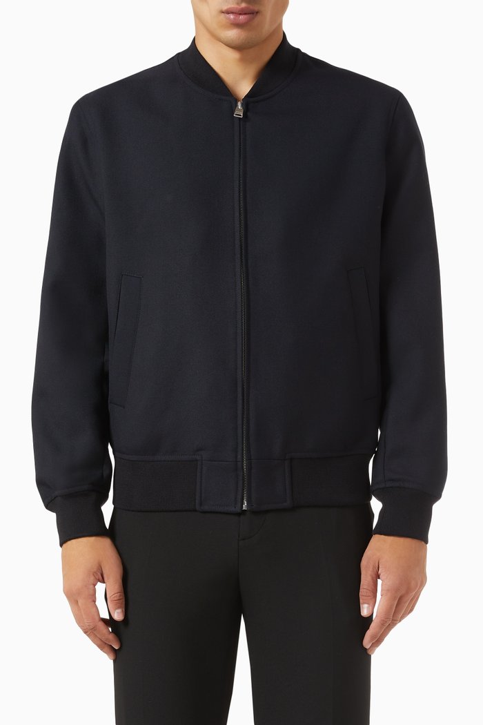 

Varsity Jacket in Wool, Blue