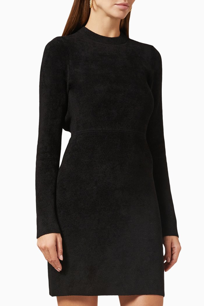 

Dress in Rib Knit, Black