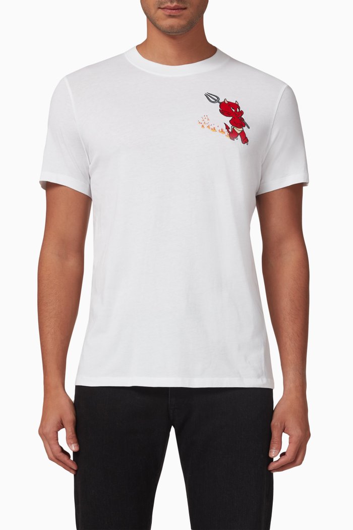 

x Hot Stuff T-shirt in Organic Cotton, White