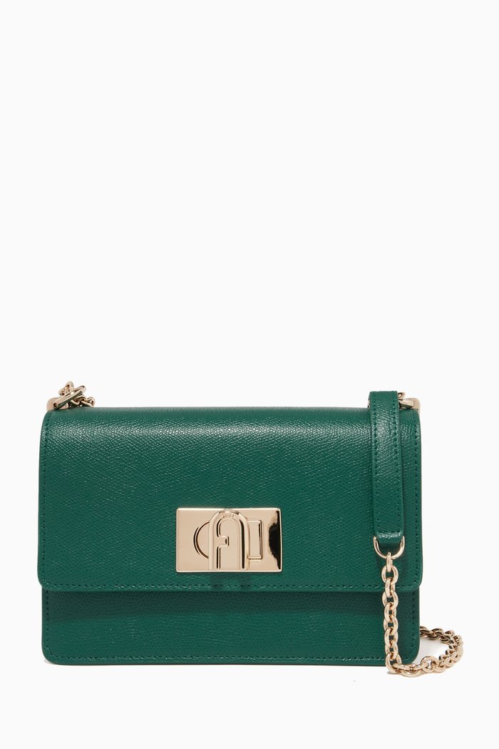 

Furla 1927 Mini Crossbody Bag in Leather, Green