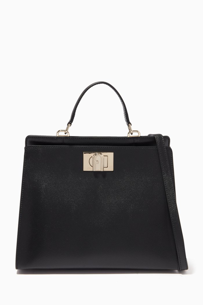

Medium Furla 1927 Tote Bag in Leather, Black