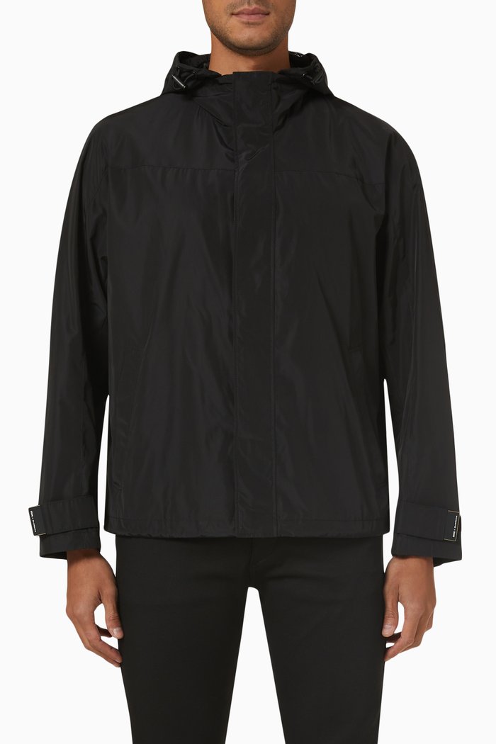 Jacket in Nylon, Black