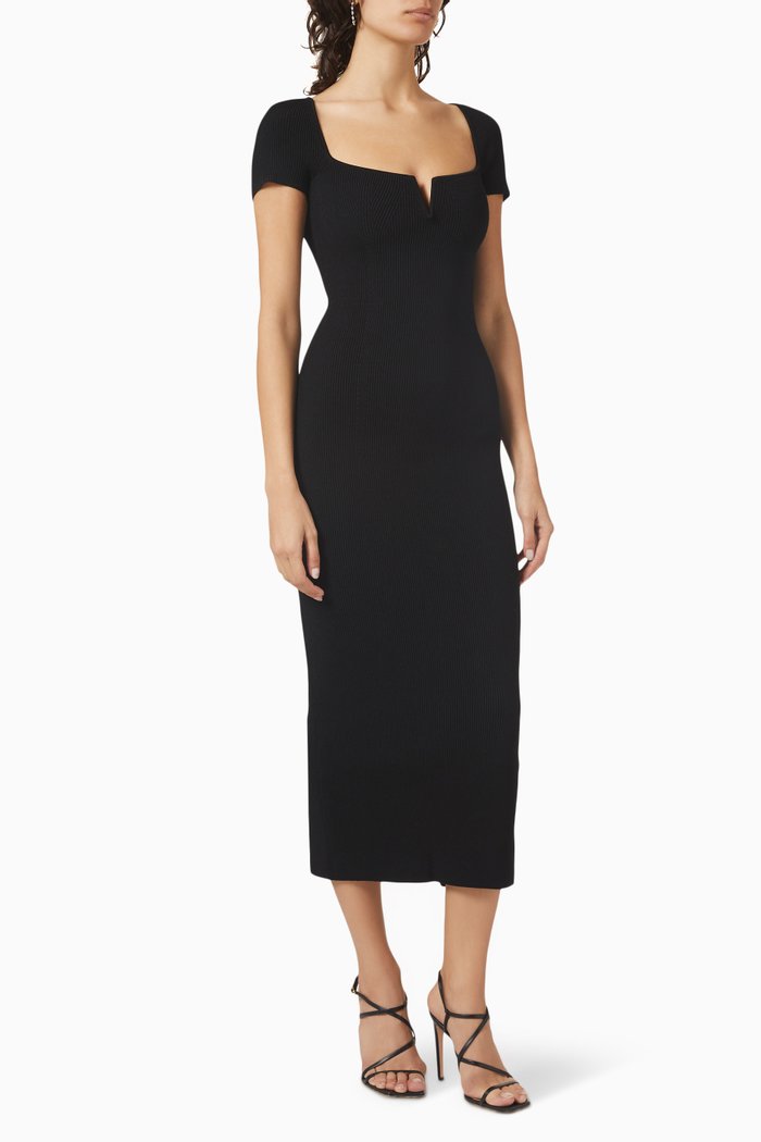 Freya Dress in Recycled Viscose, Black