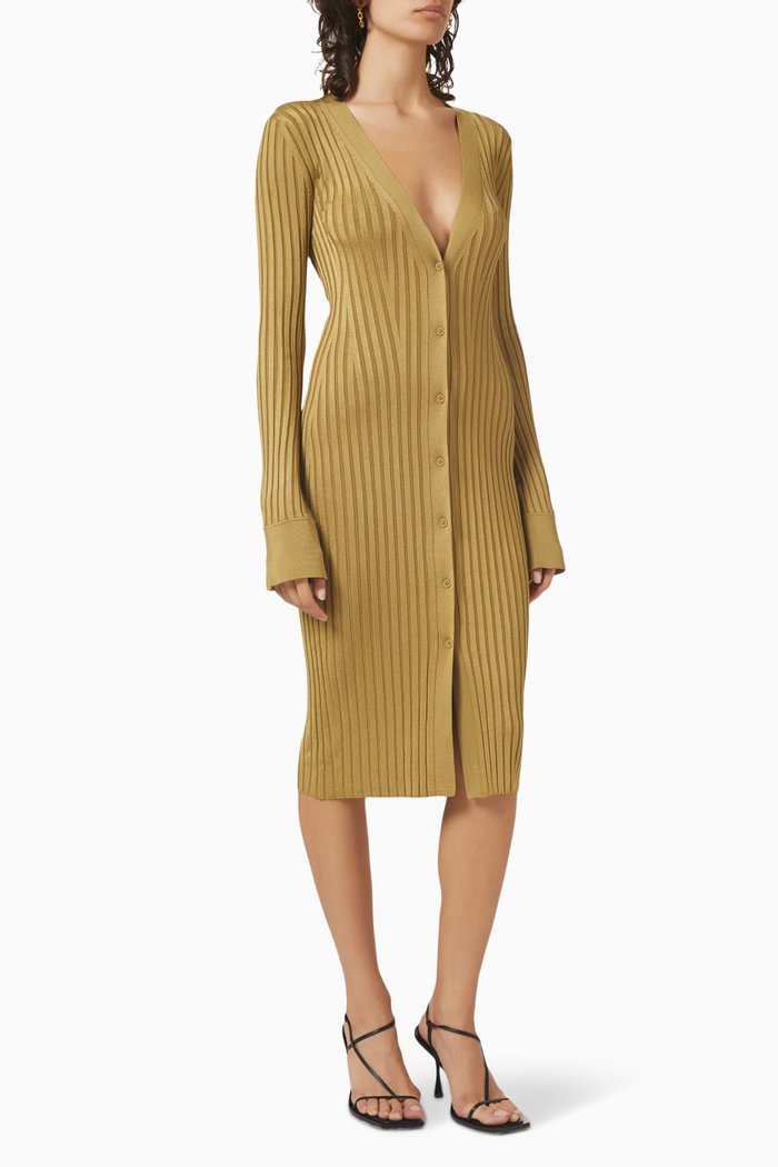 

Rhea Maxi Dress in Recycled Viscose, Green