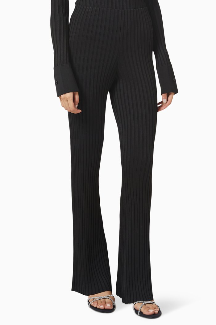 

Rhea Pants in Recycled Viscose, Black