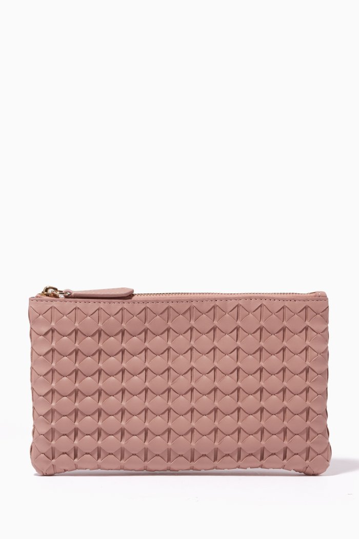 

Pouch in Mosaico Leather, Pink