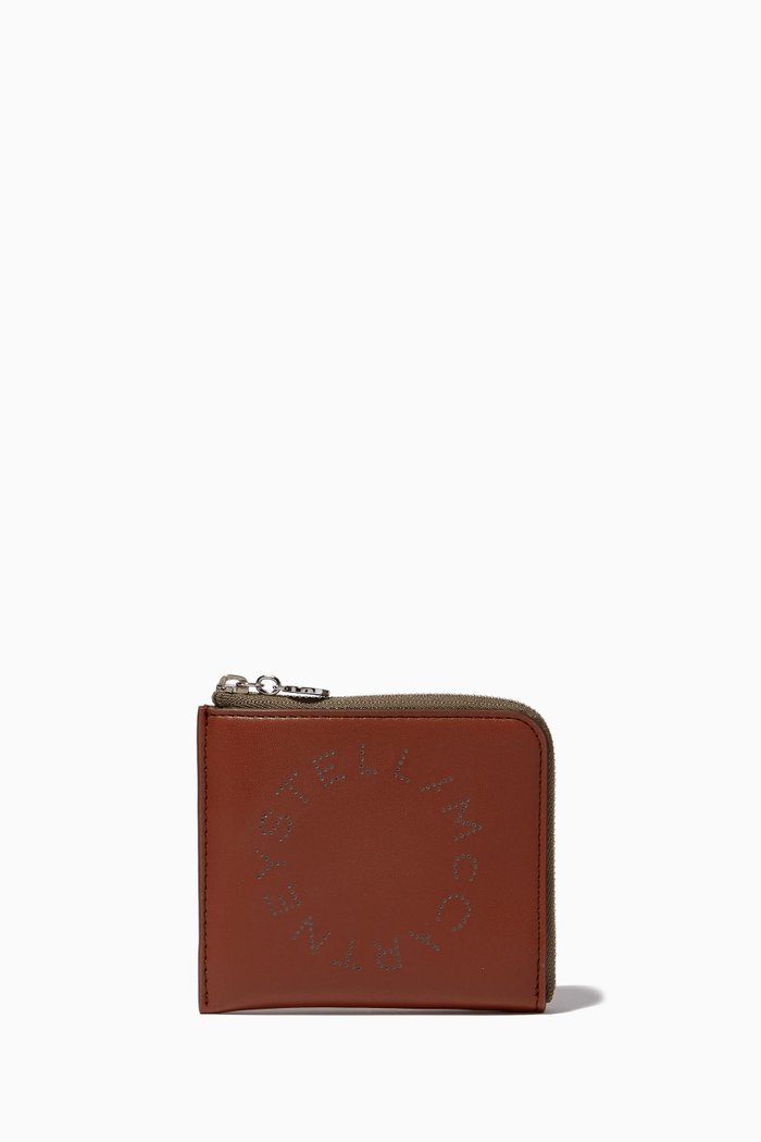 

Stella Logo Card Holder Pouch in Eco Alter Nappa, Brown