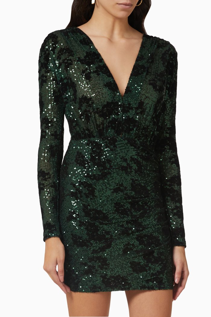 

Riletie Mini Dress in Sequin, Green