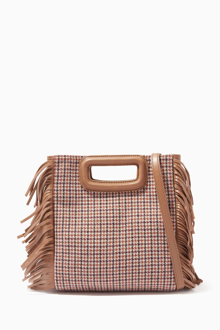

M Bag in Textile & Leather, Brown
