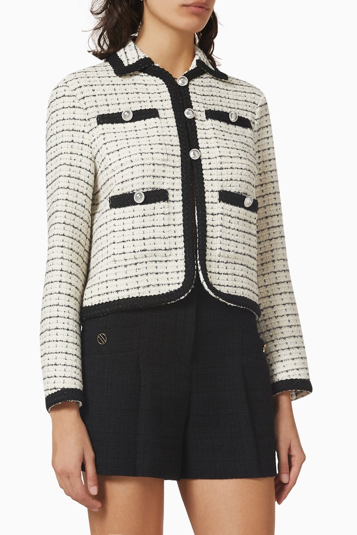 

Checked Tweed Jacket in Marl, Neutral