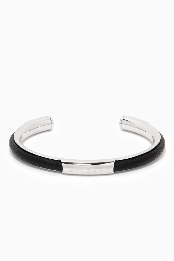 

Bvlgari Bvlgari Bangle Bracelet in Palladium-plated Bras, Black