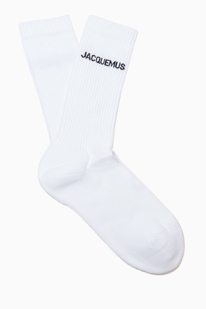

Logo Crew Socks in Organic Cotton-blend, White