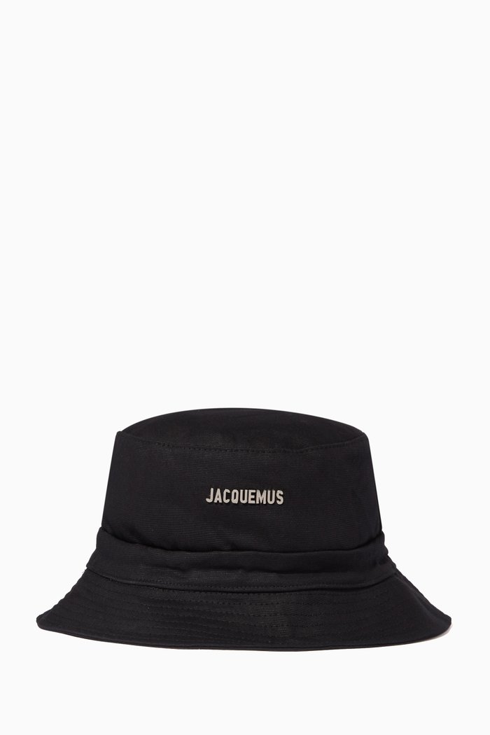 

Le Bob Gadjo Bucket Hat in Cotton, Black