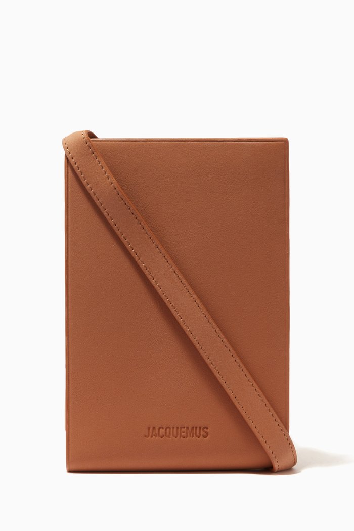 

Le Gadju Neck Wallet in Leather, Brown