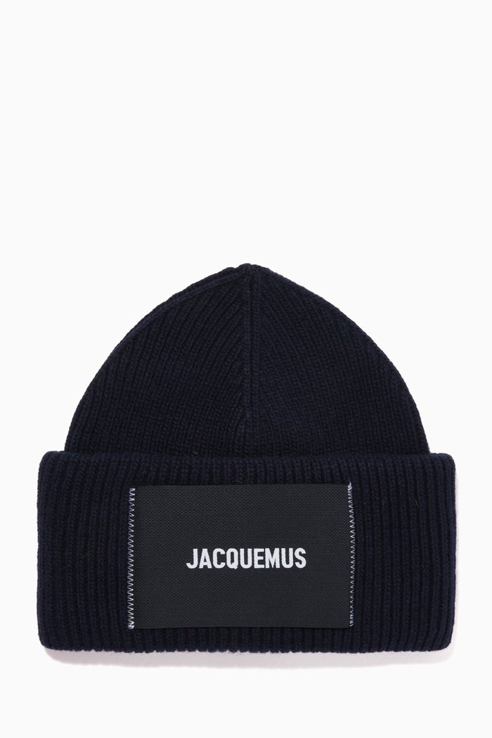 

La Bonnet Ribbed Beanie in Wool, Blue