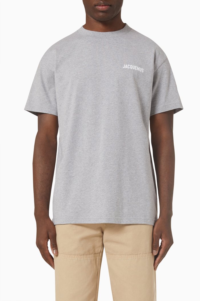 Logo T-shirt in Cotton-jersey, Grey