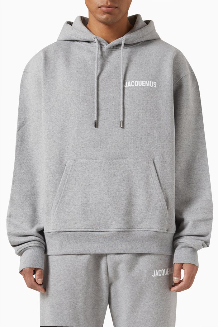 

Le Hooded Sweatshirt in Cotton, Grey