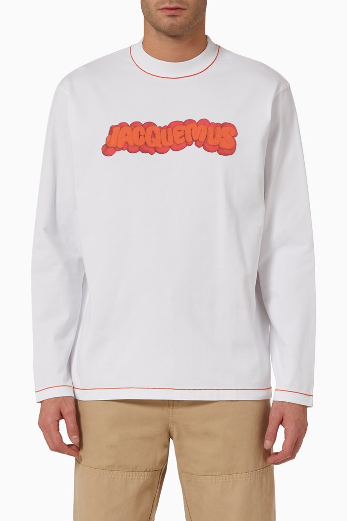 

Clay Logo Long Sleeve T-shirt, White