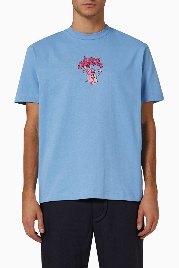 

T-shirt in Cotton Jersey, Blue