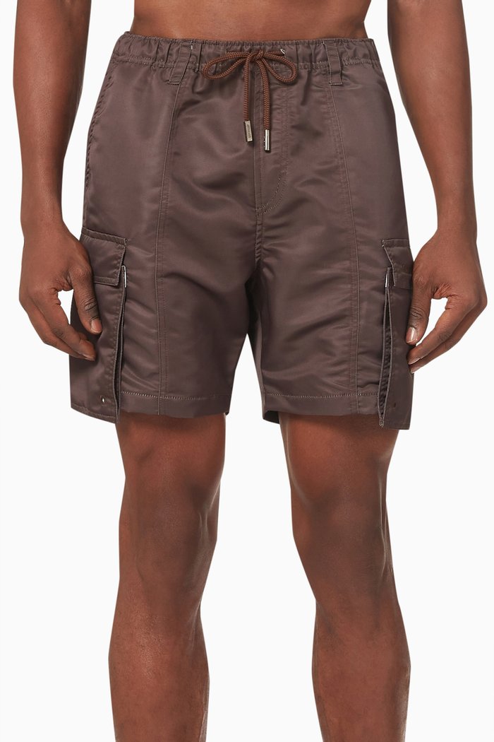 

Le cargo de Bain in Technical Fabric, Brown
