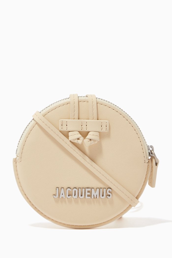 

Mini Le Pitchou Strap Pouch in Leather, Neutral