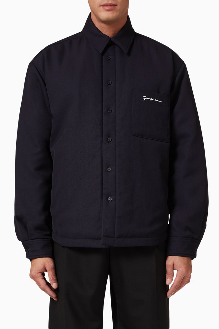 

Le chemise Boulanger in Padded Wool, Blue