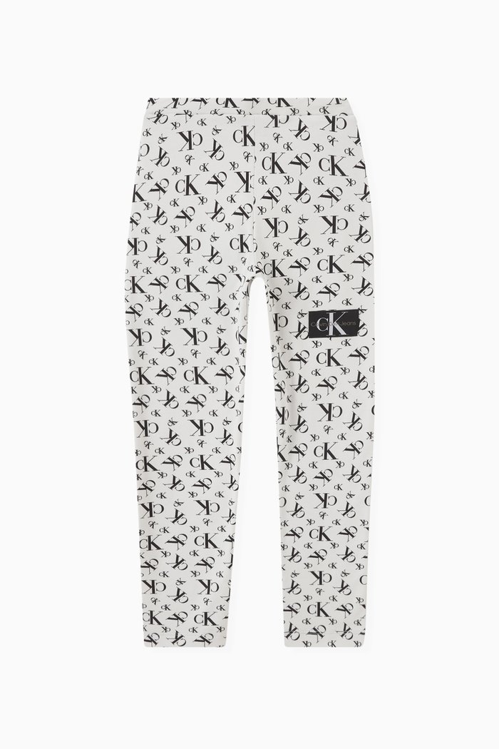 

Logo Leggings in Cotton, Grey