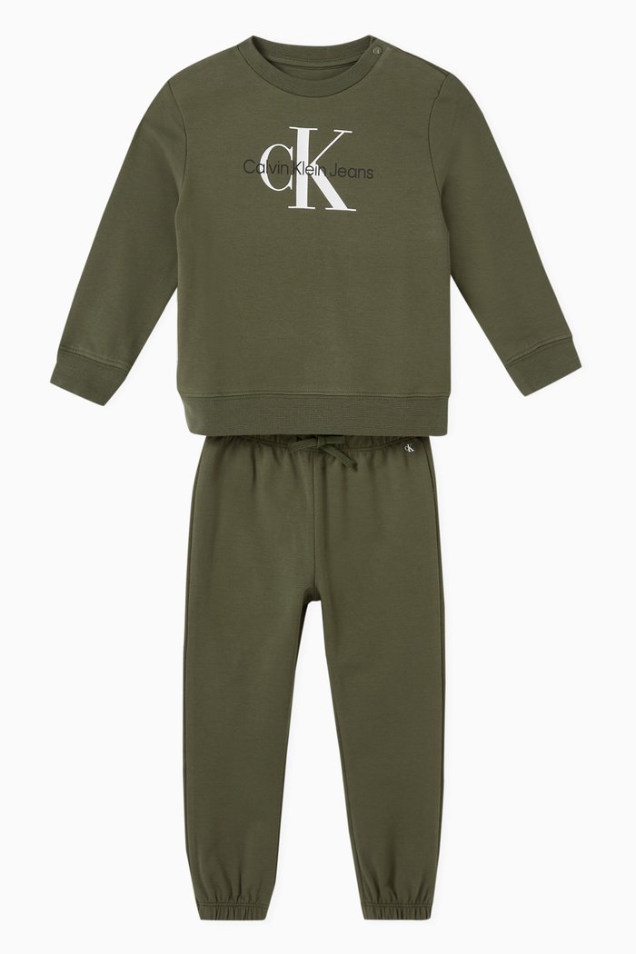 

Logo Tracksuit in Cotton, Green