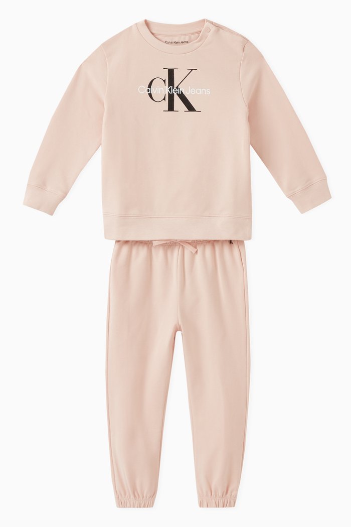 

Logo Tracksuit in Cotton, Pink