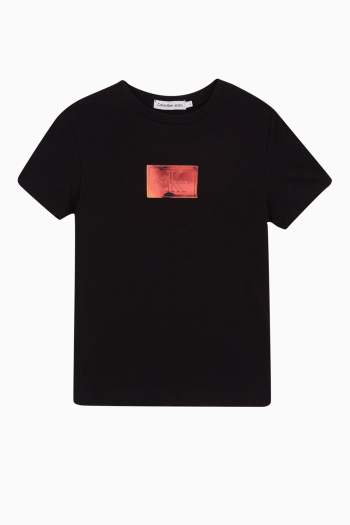 

Iridescent Logo T-shirt in Cotton, Black