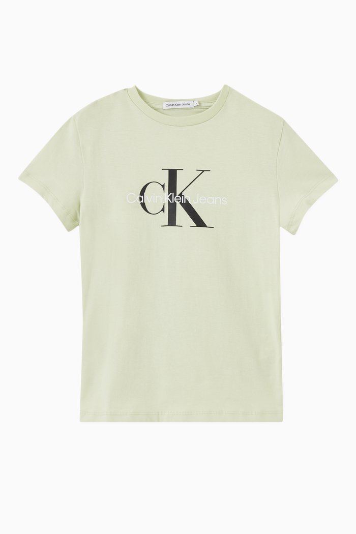

Logo Print T-shirt in Cotton, Green