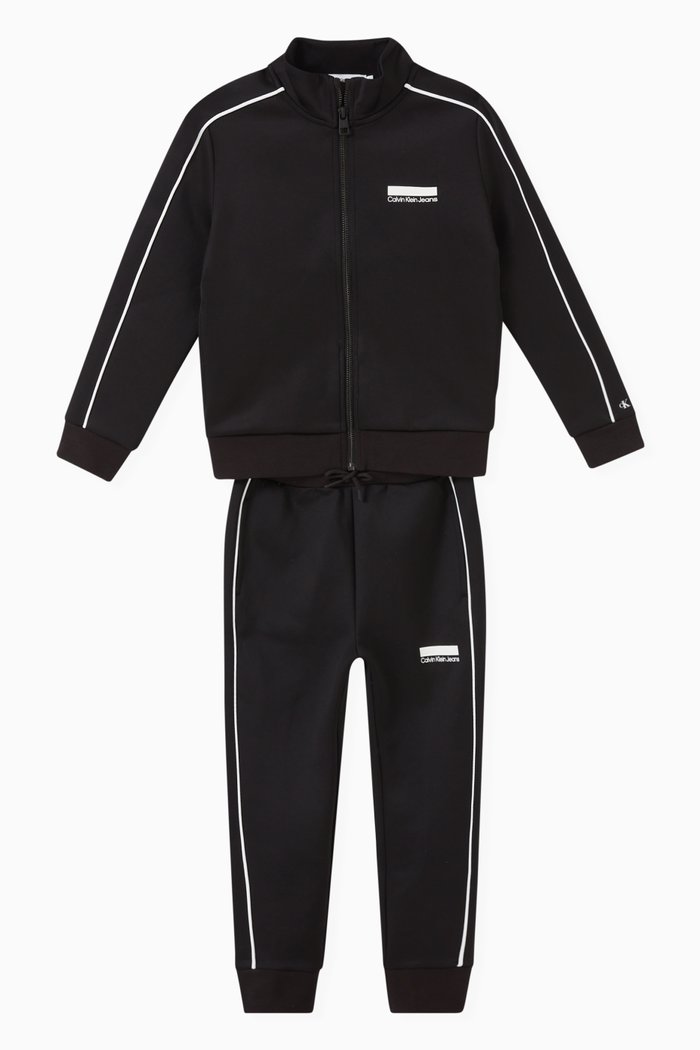 

Logo Tracksuit in Polyester, Black