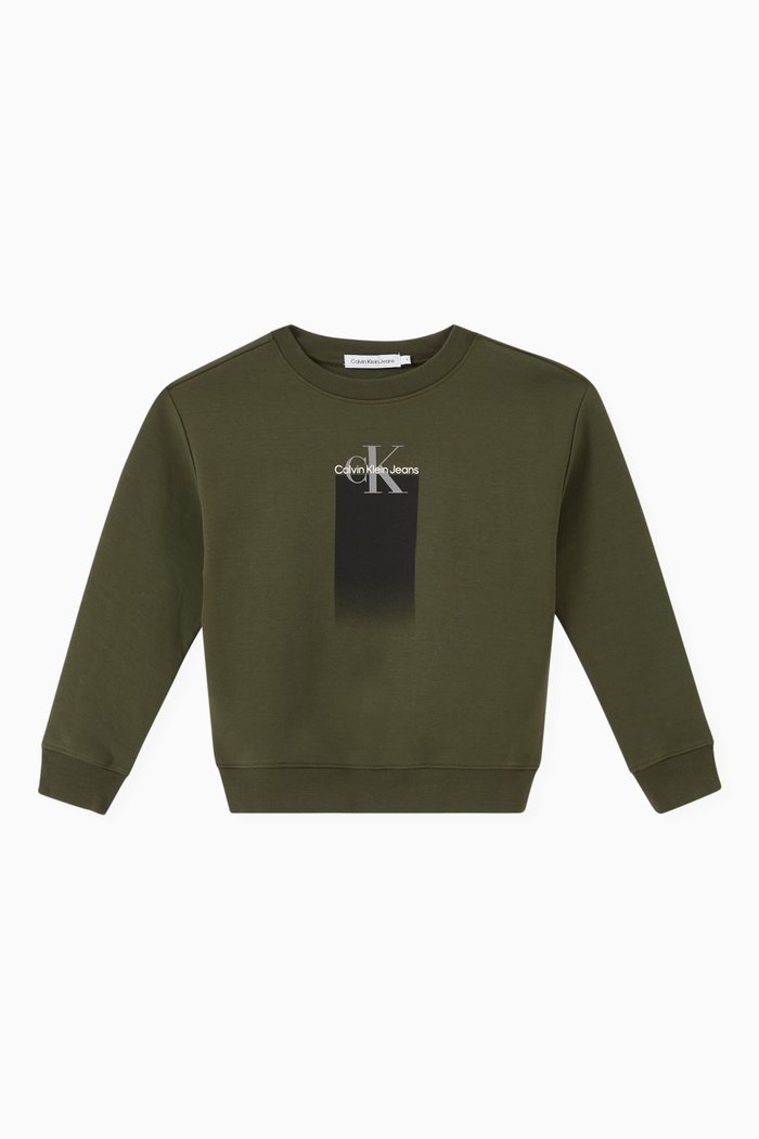

Logo Sweatshirt in Cotton, Green